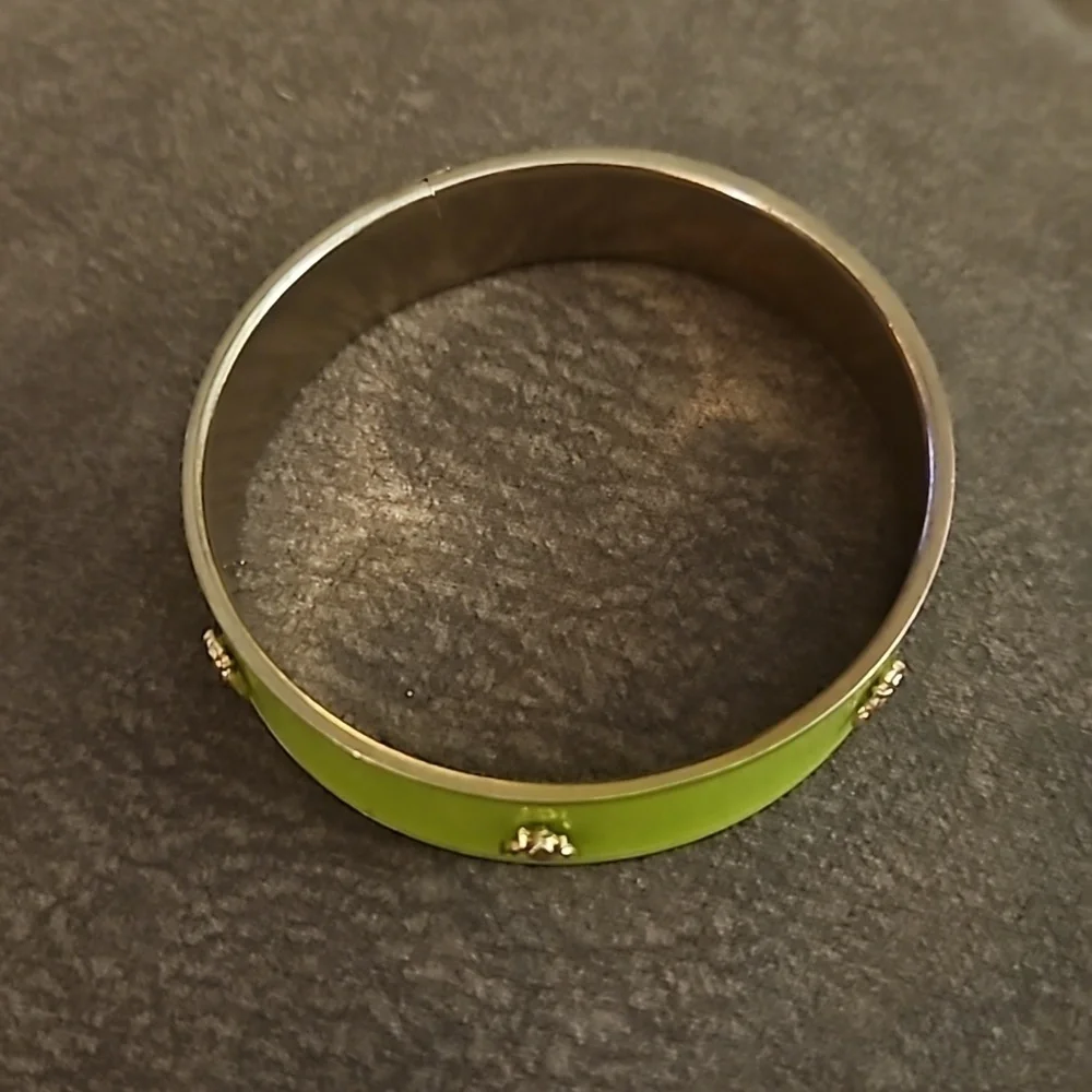 VTG Fairycore Lime Green Bees Bangle Bracelet